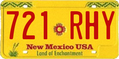NM license plate 721RHY
