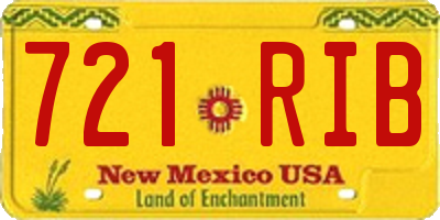 NM license plate 721RIB