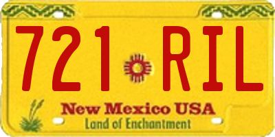 NM license plate 721RIL