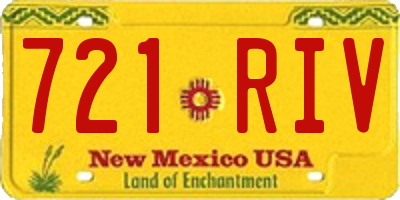 NM license plate 721RIV