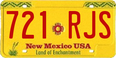 NM license plate 721RJS
