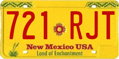 NM license plate 721RJT