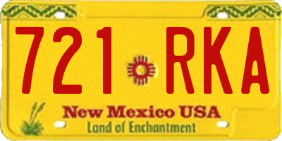 NM license plate 721RKA