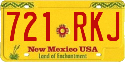 NM license plate 721RKJ
