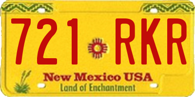 NM license plate 721RKR