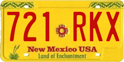 NM license plate 721RKX