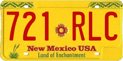 NM license plate 721RLC