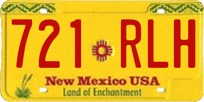 NM license plate 721RLH