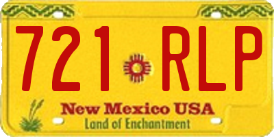 NM license plate 721RLP