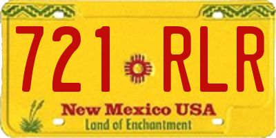 NM license plate 721RLR