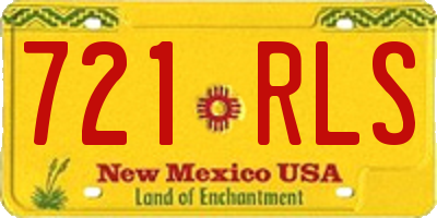 NM license plate 721RLS