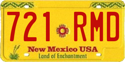 NM license plate 721RMD