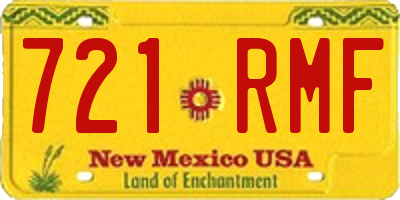 NM license plate 721RMF
