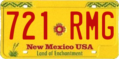 NM license plate 721RMG