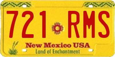 NM license plate 721RMS