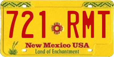 NM license plate 721RMT