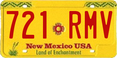 NM license plate 721RMV