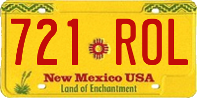 NM license plate 721ROL
