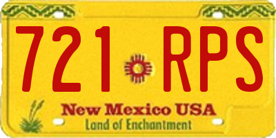 NM license plate 721RPS