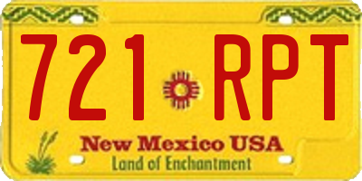 NM license plate 721RPT