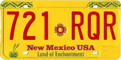 NM license plate 721RQR