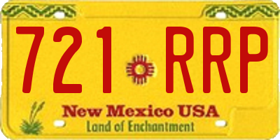 NM license plate 721RRP