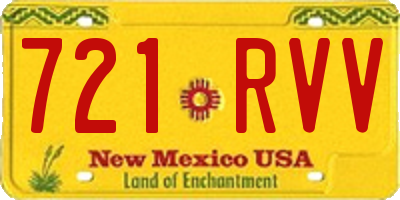 NM license plate 721RVV