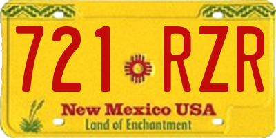 NM license plate 721RZR