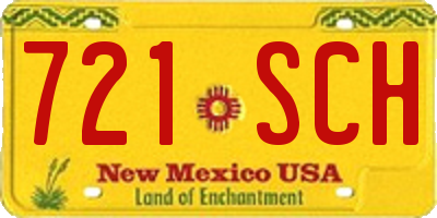 NM license plate 721SCH