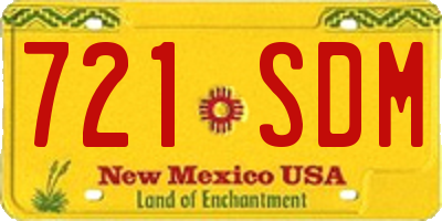 NM license plate 721SDM