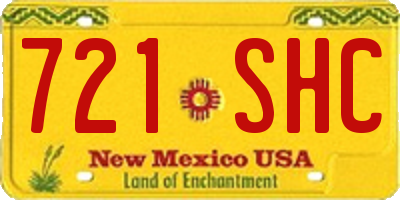 NM license plate 721SHC