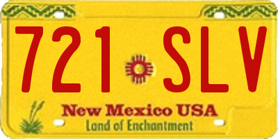 NM license plate 721SLV