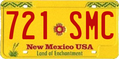 NM license plate 721SMC