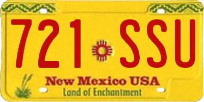 NM license plate 721SSU