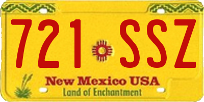 NM license plate 721SSZ