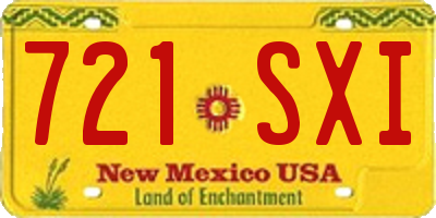 NM license plate 721SXI