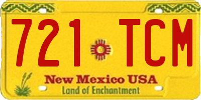NM license plate 721TCM