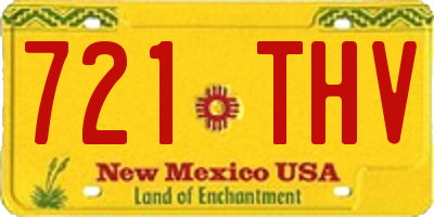 NM license plate 721THV