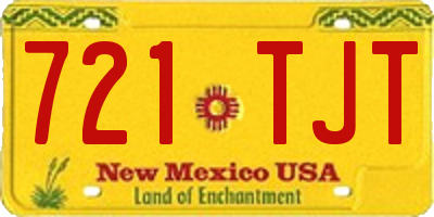NM license plate 721TJT