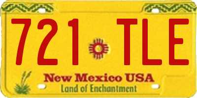 NM license plate 721TLE