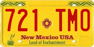NM license plate 721TMO
