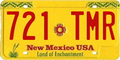 NM license plate 721TMR