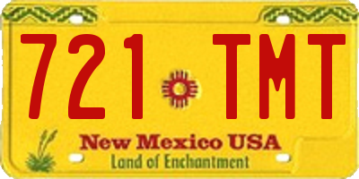 NM license plate 721TMT
