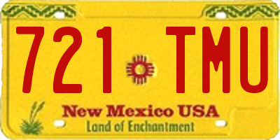 NM license plate 721TMU