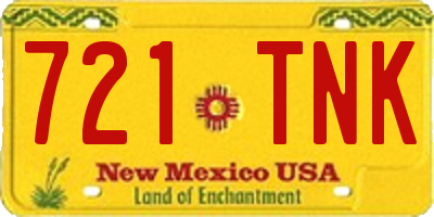 NM license plate 721TNK