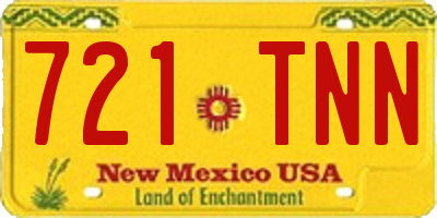 NM license plate 721TNN