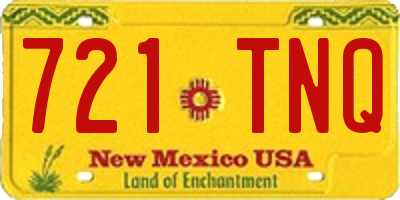 NM license plate 721TNQ