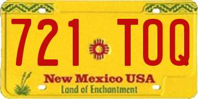 NM license plate 721TOQ