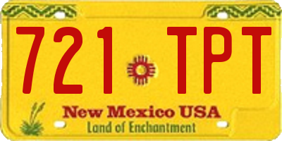 NM license plate 721TPT