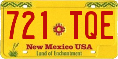 NM license plate 721TQE
